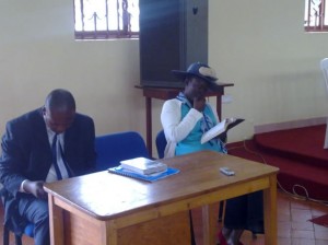 Mr. Nangoli(motivational speaker) and the Regional Overseer, Pr. Benita Blessing Gonyere 